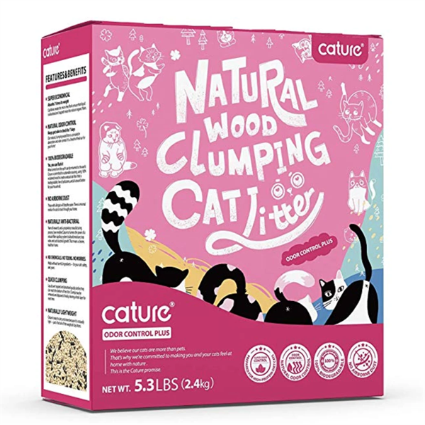 Cature Natural Wood Clumping Odor Control Plus cát vệ sinh gỗ hữu cơ cho mèo