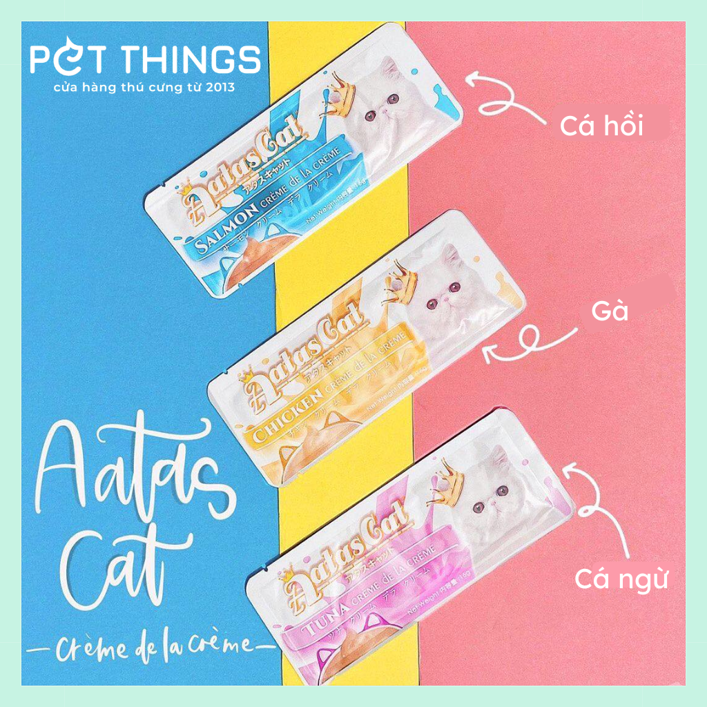 Aatas Cat Crème Súp Thưởng Cho Mèo 16g