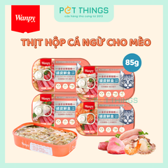 Pate thịt hộp cho Mèo Cá Ngừ Wanpy Cat Naughty Fresh Box 85g