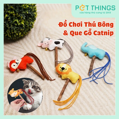 Đồ Chơi Thú Bông + Que Gỗ Catnip