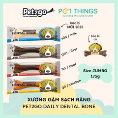 Xương gặm sạch răng cho Chó Pet2Go Daily Dental Bone size JUMBO 175g
