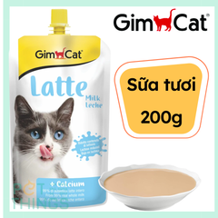 Sữa cho mèo bổ sung canxi Gimcat Latte Milk 200g