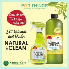 Xịt Khử Mùi Diệt Khuẩn Natural & Clean 500ml / 1.5L