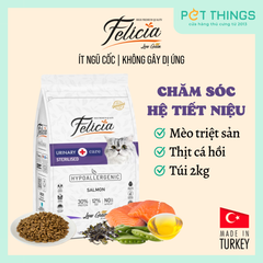 Thức Ăn Hạt Mèo Felicia Low Grain Urinary Care Chăm Sóc Tiết Niệu, Thịt Cá Hồi
