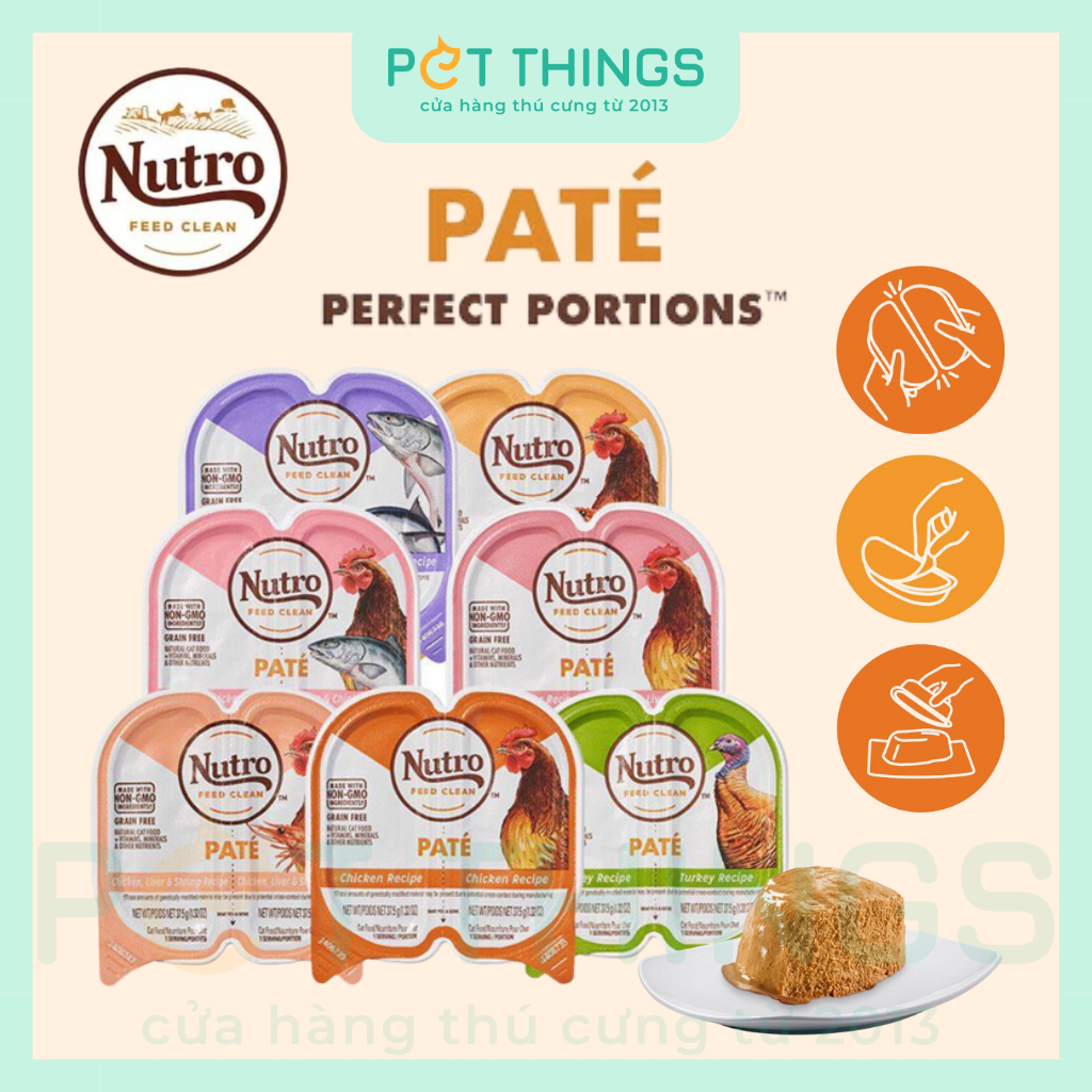Pate Mèo Nutro Perfect Portions Grain Free Paté 37.5gx2