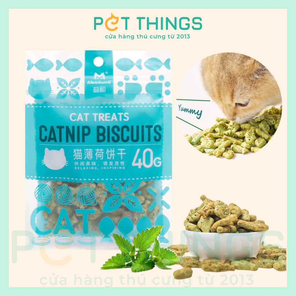 Bánh Quy Catnip Biscuits Hỗ Trợ Tiêu Búi Lông, Thơm Miệng Cho Mèo