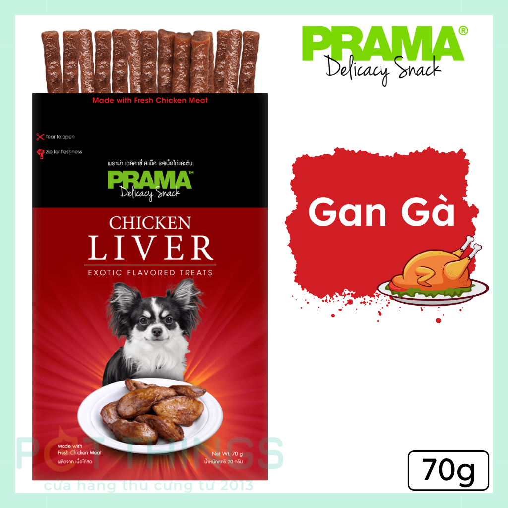 Snack Cho Chó Prama Chicken Liver 70g