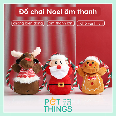 Đồ chơi âm thanh cho chó Noel 20*22cm