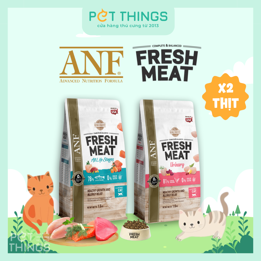 Thức Ăn Hạt Cho Mèo ANF Cat Fresh Meat 1.6kg