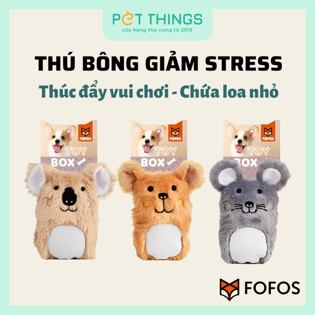 FOFOS Toy Box Dog Plush Puppy - Đồ chơi thú bông cho chó