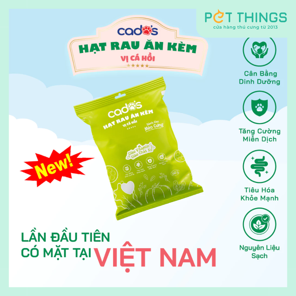 Cado's Hạt Rau Ăn Kèm Vị Cá Hồi Cho Mèo