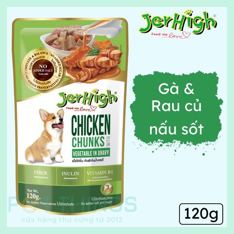 Jerhigh Chicken with Vegetable in Gravy 120g