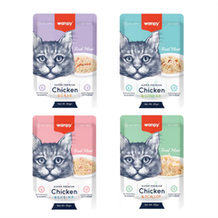 Wanpy Super Premium For Cat - Sốt thịt tươi hỗ trợ tiêu hóa cho mọi giống mèo 85g