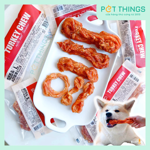Snack Gà Tây Sấy Cho Chó The ZOOS SuperChew! Turkey Chew With Beef Tendon