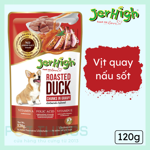 Pate cho chó Jerhigh Roasted Duck in Gravy 120g