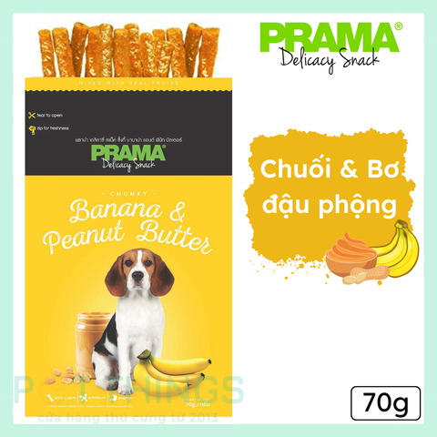 Snack Cho Chó Prama Banana & Peanut Butter 70g