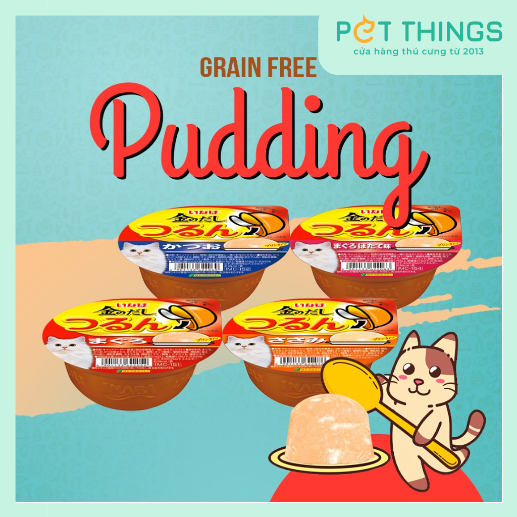 Thức Ăn Ướt / Pate Mèo INABA CUP Dạng Thạch Pudding 65g