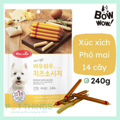 Bow Wow Xúc xích Phô mai 14cây, 240g