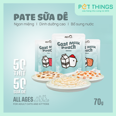 Pate Sữa Dê Pet.Q Goat Milk Pouch 70g Thức Ăn Ướt Cho Mèo