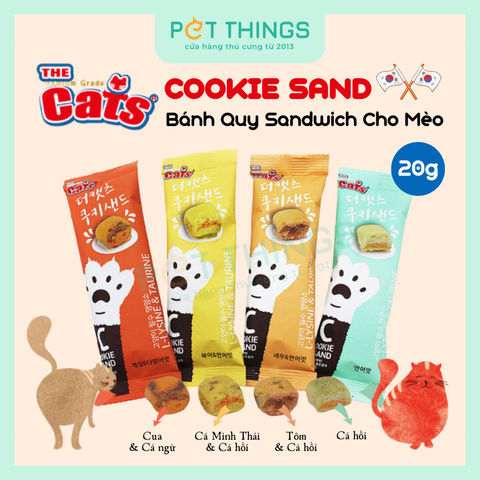 The Cats Cookie Sand Hàn Quốc - Bánh Quy Sandwich Cho Mèo 20g