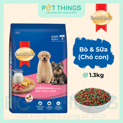 SmartHeart Puppy Beef & Milk thức ăn hạt cho chó con, bò & sữa