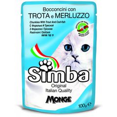 Pate mèo Thức ăn ướt mèo Simba Chunkies Trout & Cod fish 100g