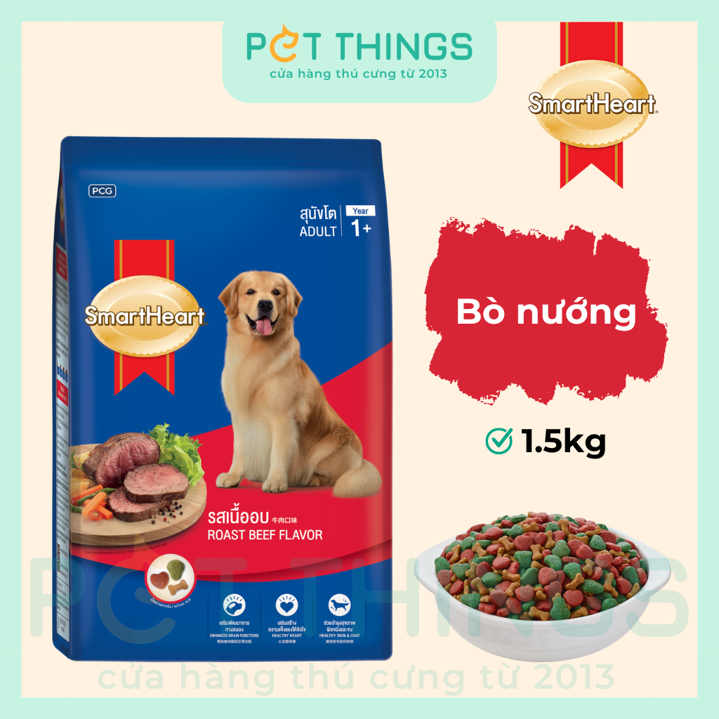 SmartHeart Adult Roast Beef thức ăn hạt cho chó trưởng thành, bò nướng