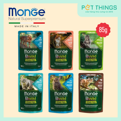 Thức Ăn Ướt Monge BWild Thịt Nấu Sốt Cho Mèo 85g