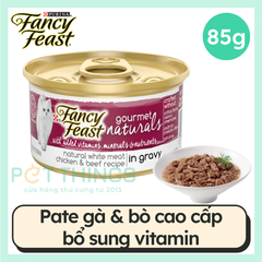 Pate cho mèo Fancy Feast Gourmet Naturals Gà & Bò cao cấp 85g