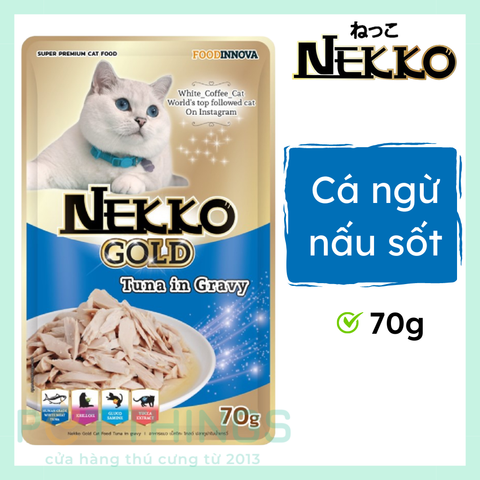 Pate mèo Nekko Gold Tuna in Gravy 70g