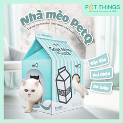 Nhà Cào Giấy Hình Hộp Sữa Dê PetQ Cho Mèo