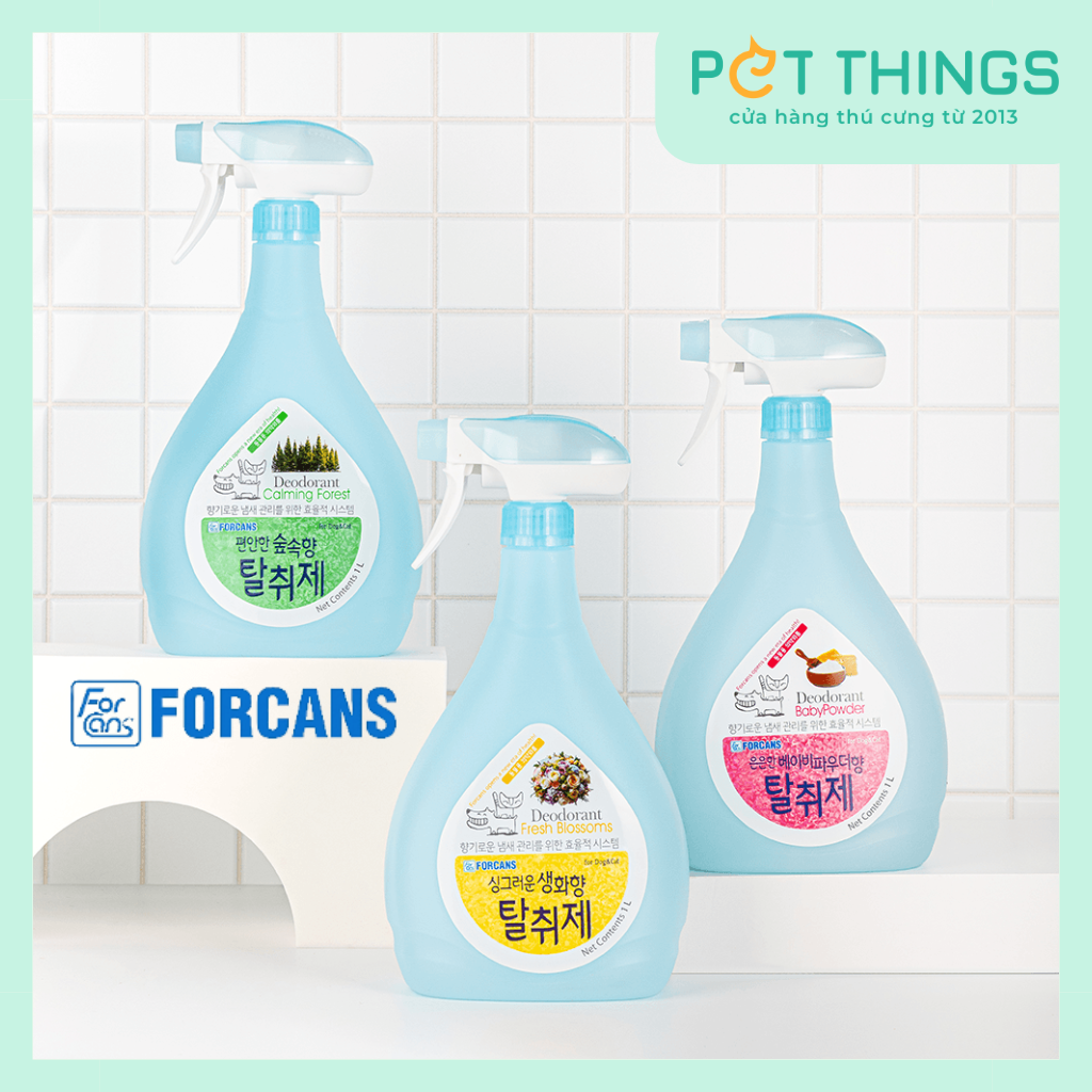 Xịt Khử Mùi Cho Chó Mèo Forcans Deodorant 1000ml