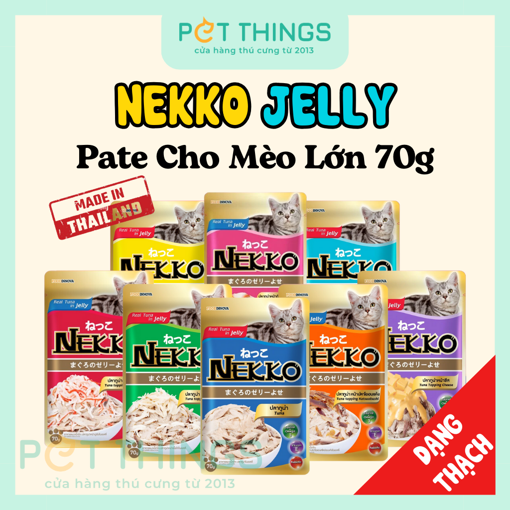 Pate NEKKO ADULT Dạng Thạch Cho Mèo Trưởng Thành 70g