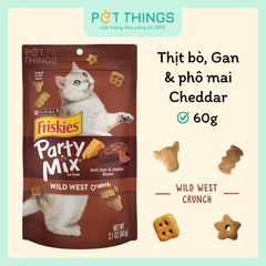 Bánh Thưởng Cho Mèo Friskies Party Mix Wild West Crunch 60g, Mỹ