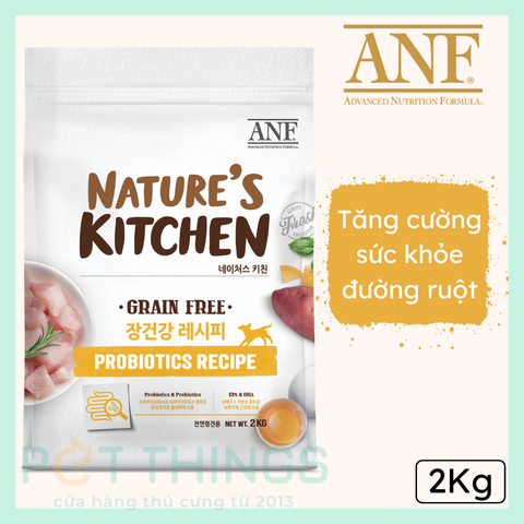 Hạt Khô Cho Chó ANF Nature's Kitchen Probiotics | Tăng Cường Sức Khỏe Đường Ruột 2kg