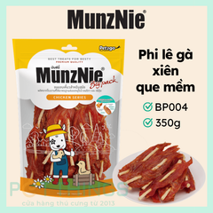 Snack Chó Munznie Phi Lê Gà Xiên Que Mềm 350g