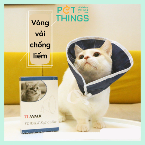 Vòng vải chống liếm TT.Walk Soft Collar cho mèo và chó nhỏ