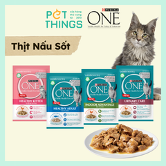 Pate Cho Mèo PURINA ONE Gói thịt kèm nước sốt 70g