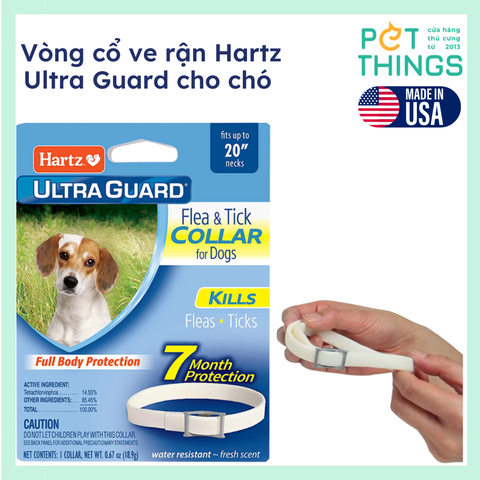 Vòng cổ ve rận Hartz UltraGuard cho chó lớn, bảo vệ lên đến 7 tháng, 51cm