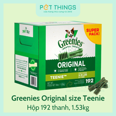 Cây gặm sạch răng cho Chó GREENIES TEENIE, Hộp lớn 192 cây