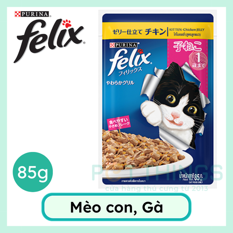 Pate Mèo Con Felix Sensations Kitten Chicken in Jelly 85g