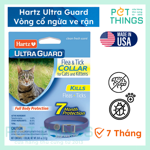 Vòng cổ ve rận cho mèo Hartz UltraGuard Cats and Kittens