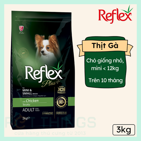 Reflex Plus Adult Mini & Small Breeds Thức Ăn Hạt Cho Chó Trưởng Thành Giống Nhỏ & Mini 3kg