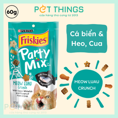 Bánh Thưởng Cho Mèo Friskies Party Mix Meow Luau Crunch, Mỹ