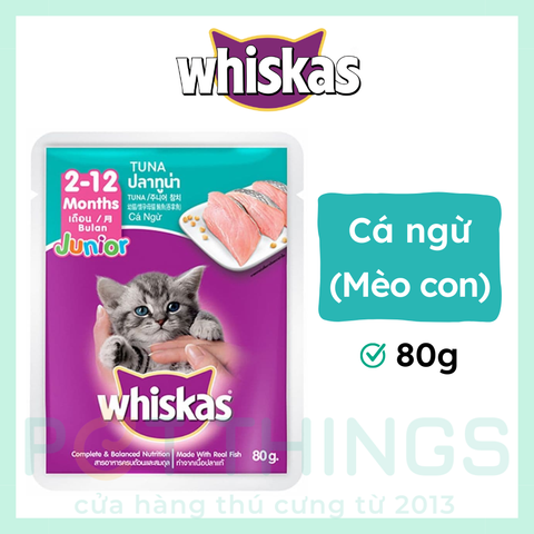 Pate Mèo Con Whiskas Junior Tuna 80g