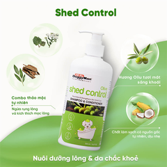 Sữa Tắm DoggyMan Shed Control Olive Cho Chó Mèo, Chai 500ml