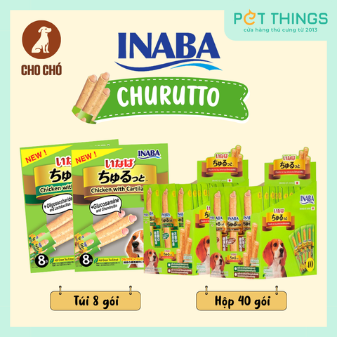 Inaba Churutto - Bánh Thưởng Dạng Que Nhân Kem Churu Cho Chó