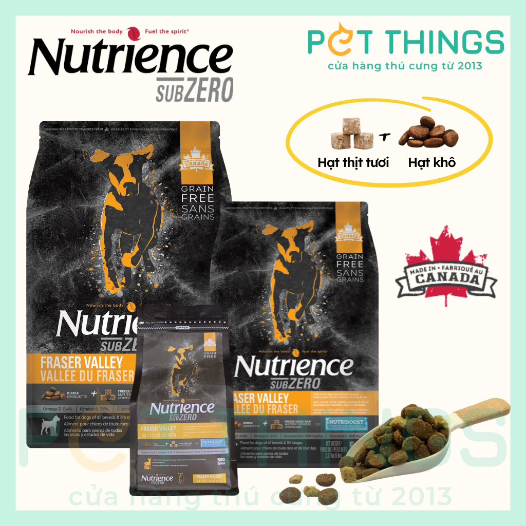 Nutrience Grain Free Subzero Fraser Valley Thức Ăn Hạt Cho Mọi Giống Chó, Mọi Lứa Tuổi