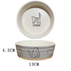 Chén gốm sứ Meow 13*4,2cm