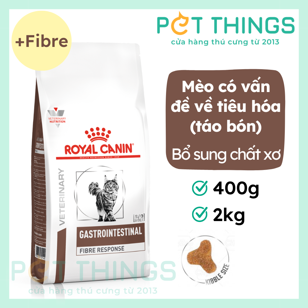 Thức ăn hạt cho mèo rối loạn tiêu hóa Royal Canin Cat Gastrointestinal Fibre Response bổ sung thêm chất xơ